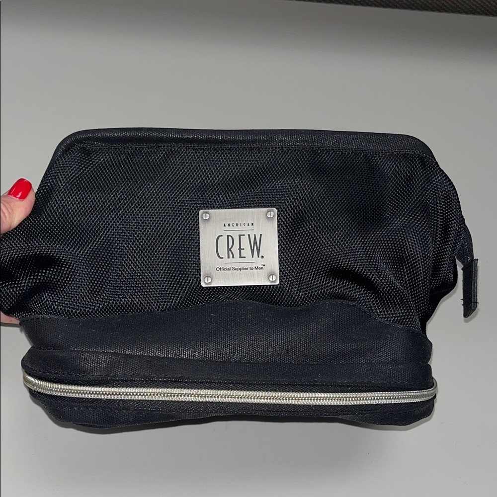 American Crew Black Toiletry Bag for Men